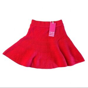 Cake For Dinner Ellody Knit Mini Skirt Red Size XXS